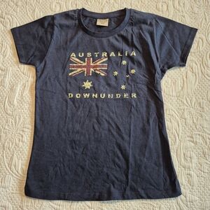 Australia boys or girls size 10 navy short sleeve shirt EUC